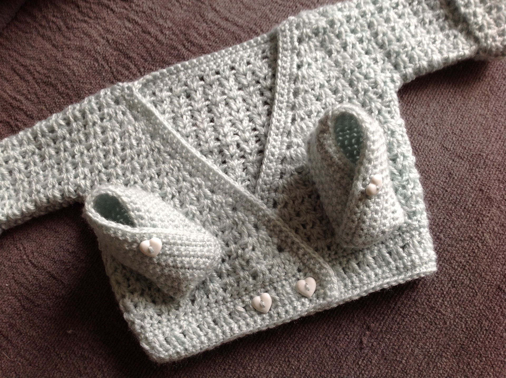 gilet naissance crochet