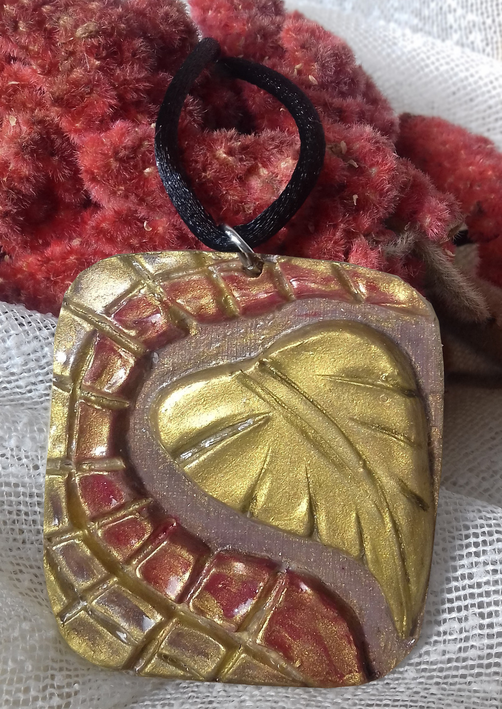 Pendentif The Tail® motif feuille XL - Ponytail & Co